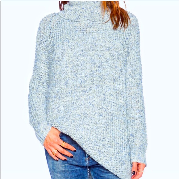 Free People Sweaters - Free People Turtleneck Sweater Baby Blue Medium